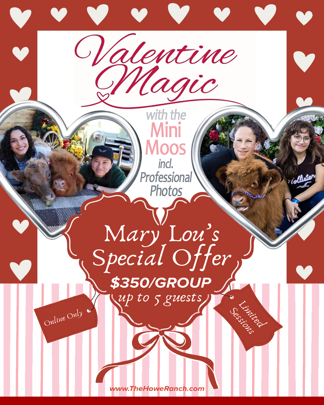 Valentine Magic with the Mini Moos at Howe Ranch
