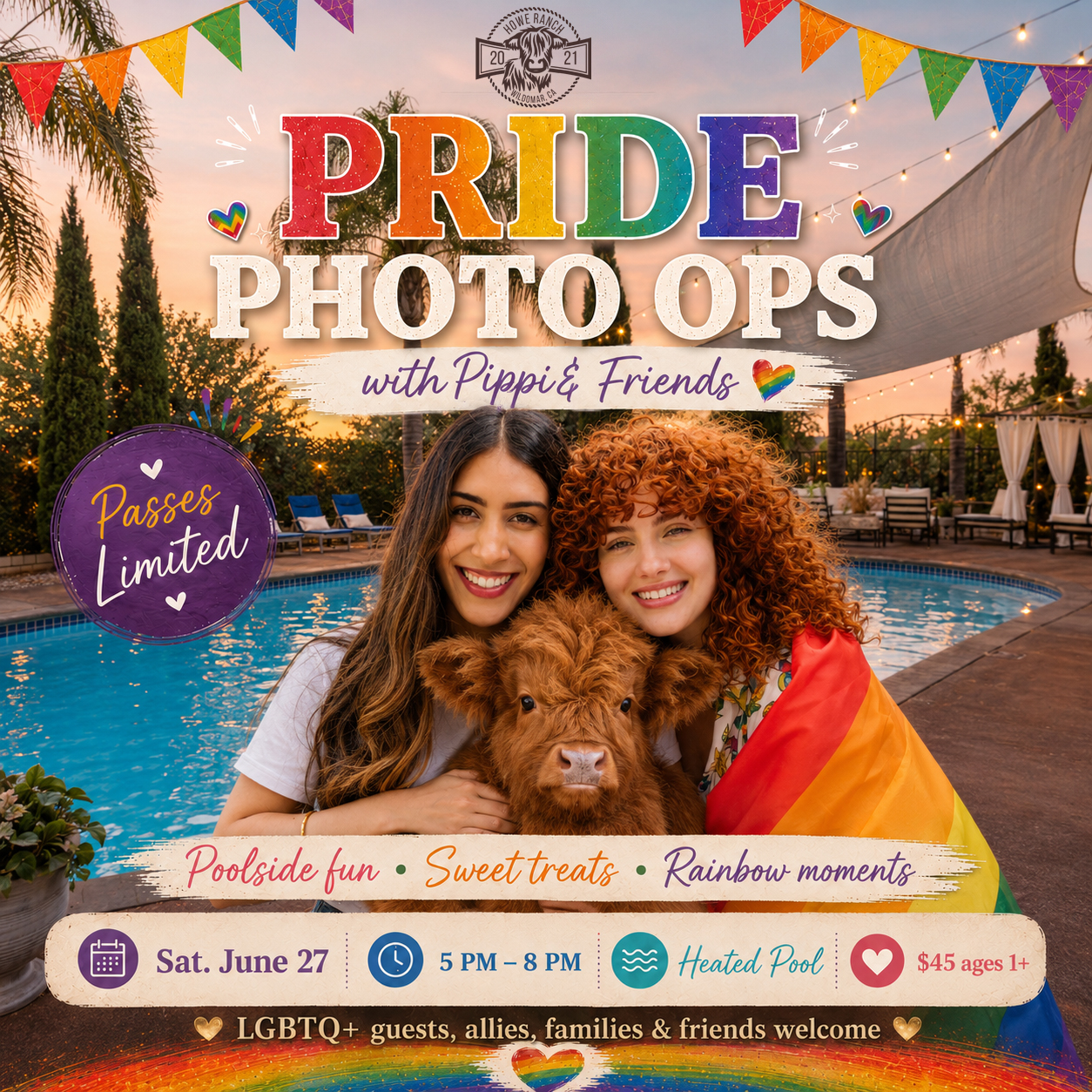 Mini Moos & Rainbow Views Pride Pool Party